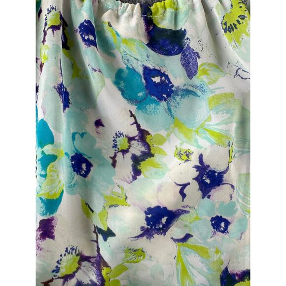 NWT Express Multicolored Floral Gold-Tone Chain Halter Top Women's Size XS - Picture 5 of 5